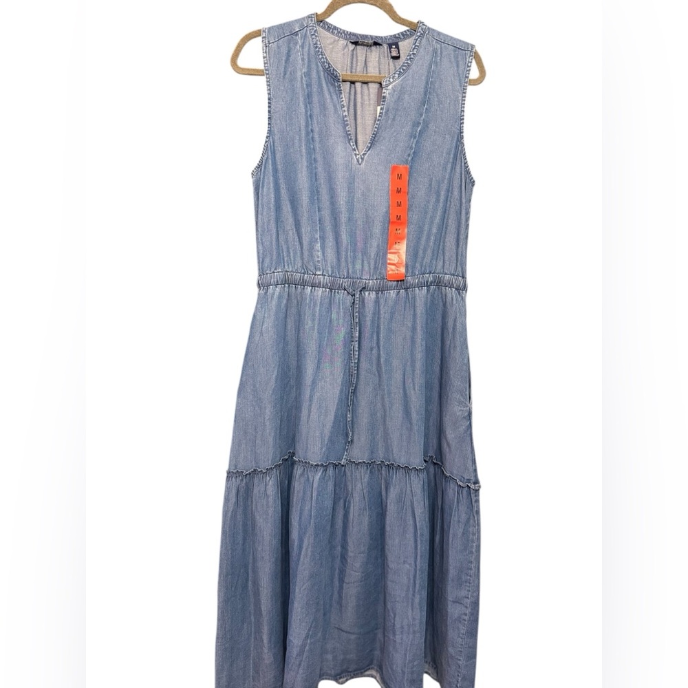 Lands End Sleeveless Ruffle Tiered Dress - Picture 4 of 10